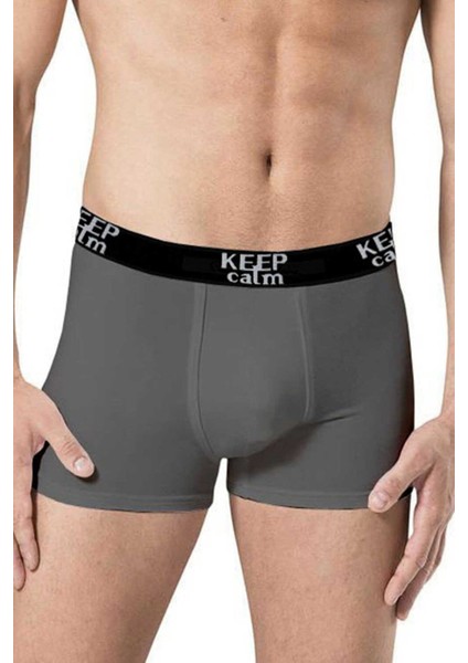 5 Adet Füme Renk Likralı Modal Boxer