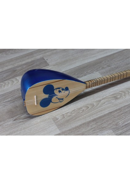 Cura Mavi Tekne Mickey Mouse Işlemeli Çocuk Sazı Cura Tam Set