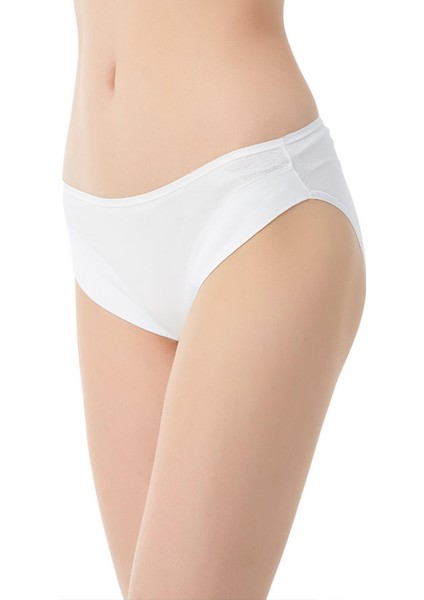Kadın Organik Beyaz Slip Külot 1661