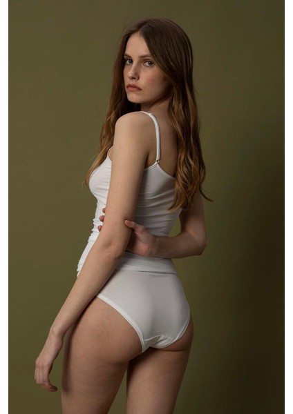 Aura Satin Beyaz Slip 1400