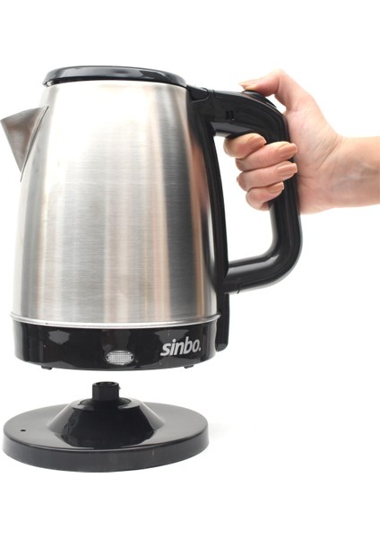 SK-8015 Kablosuz Su Isıtıcı Paslanmaz Çelik Kettle Krom