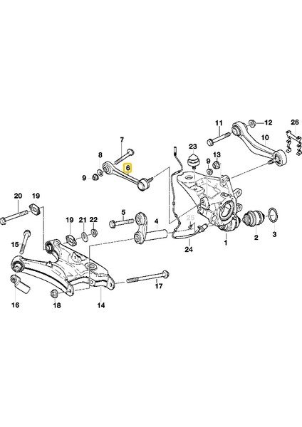 Bmw Uyumlu E39 E60 E61 E63 E64 E65 E66 E67 Frow Arka Rotilli Kol 6777424