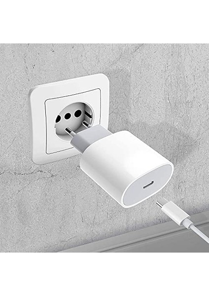 Iphone 20WATT 13/13 Pro/12/12 Pro Max Hızlı Şarj Aleti Seti 20W Adaptör + Usb-C Kablo