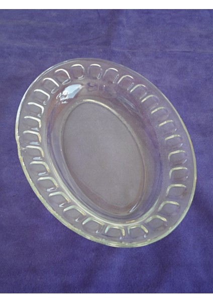 Oval Cam Salata Servis Tabağı 28X18 cm