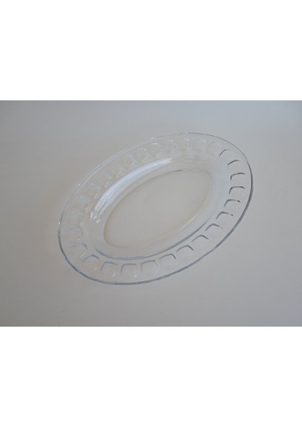 Oval Cam Salata Servis Tabağı 28X18 cm