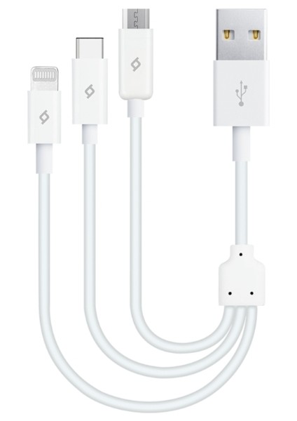 Ttec Minicable Trio 30CM Şarj Kablosu Type-C, Lightning, Micro USB