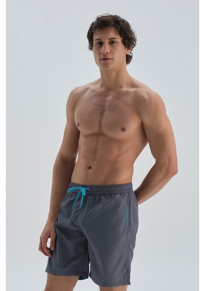 Gri Mıcro Orta Düz Şort