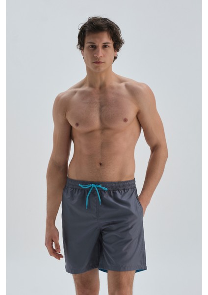 Gri Mıcro Orta Düz Şort