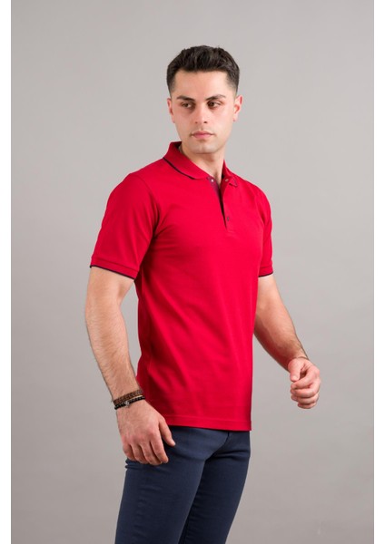 Polo Yaka Çıt Çıtlı Lacost Kumaş Pamuklu Erkek T-Shirt