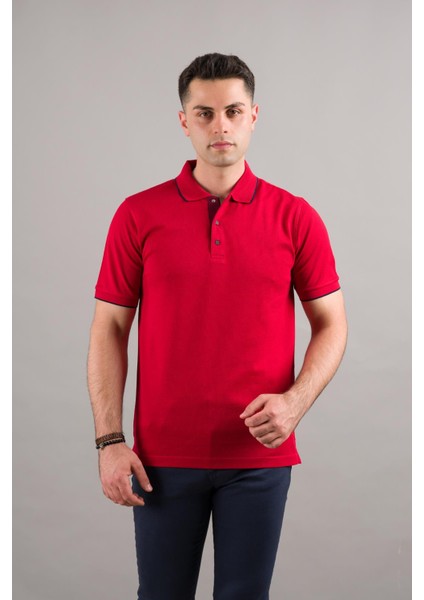 Polo Yaka Çıt Çıtlı Lacost Kumaş Pamuklu Erkek T-Shirt