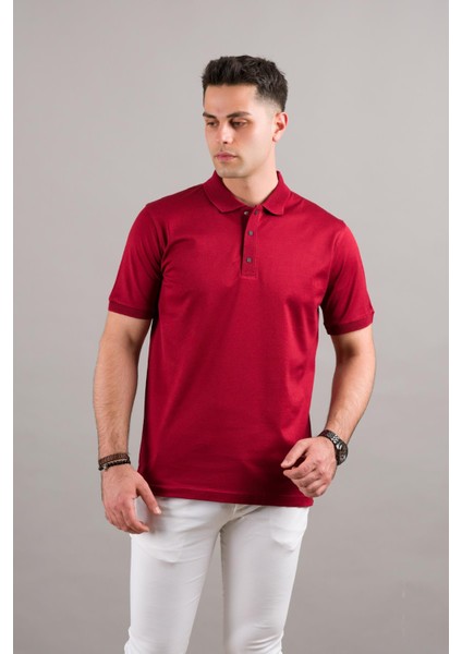 Polo Yaka Çıt Çıtlı Merserize Süperfine Cotton Erkek T-Shirt