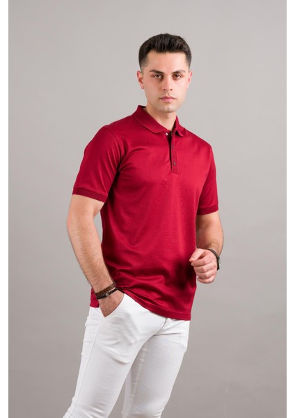 Polo Yaka Çıt Çıtlı Merserize Süperfine Cotton Erkek T-Shirt