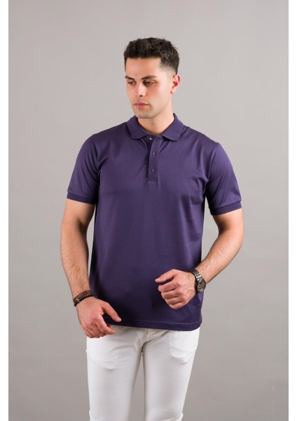 Polo Yaka Çıt Çıtlı Merserize Süperfine Cotton Erkek T-Shirt