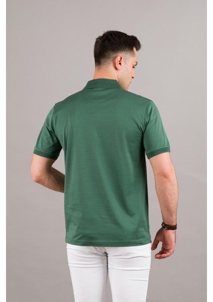 Polo Yaka Çıt Çıtlı Merserize Süperfine Cotton Erkek T-Shirt