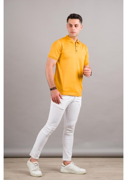 Polo Yaka Çıt Çıtlı Merserize Süperfine Cotton Erkek T-Shirt