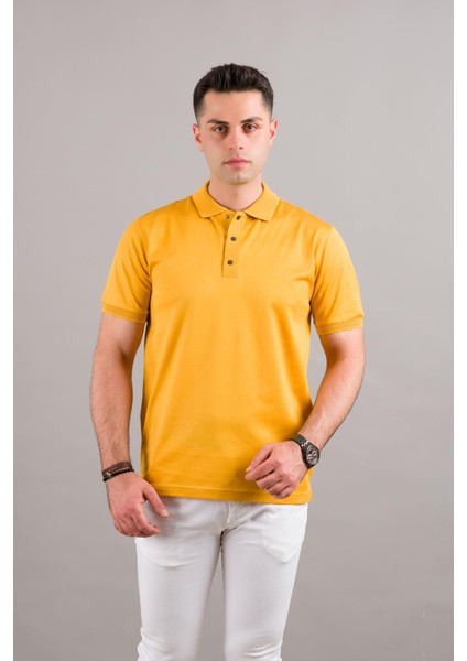 Polo Yaka Çıt Çıtlı Merserize Süperfine Cotton Erkek T-Shirt