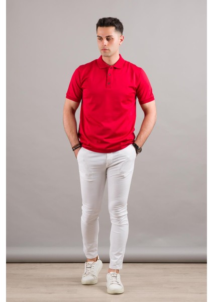 Polo Yaka Çıt Çıtlı Merserize Süperfine Cotton Erkek T-Shirt