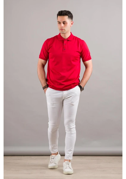 Nehir By Faruk Ülker Polo Yaka Çıt Çıtlı Merserize Süperfine Cotton Erkek T-Shirt