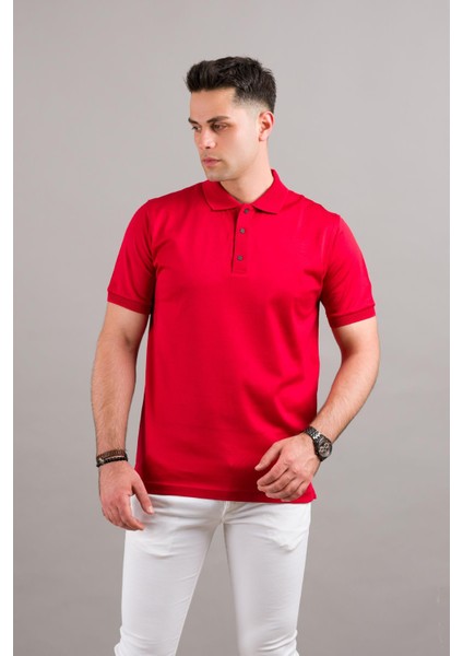 Polo Yaka Çıt Çıtlı Merserize Süperfine Cotton Erkek T-Shirt