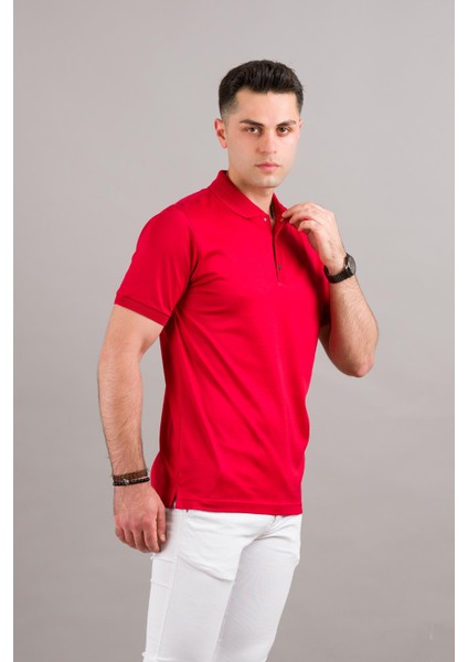 Polo Yaka Çıt Çıtlı Merserize Süperfine Cotton Erkek T-Shirt