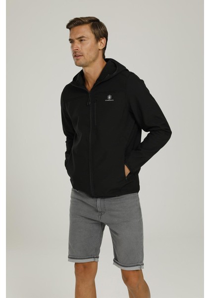 GT16 Basic Softshell 1pr Kapsonlu Fermuarli 3 Cep Siyah-Xl