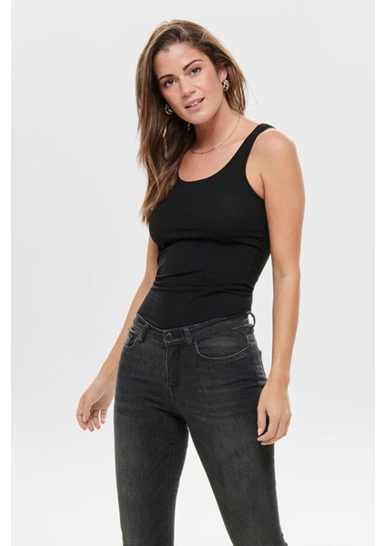 Kalın Askılı Uzun Body Siyah-Xs