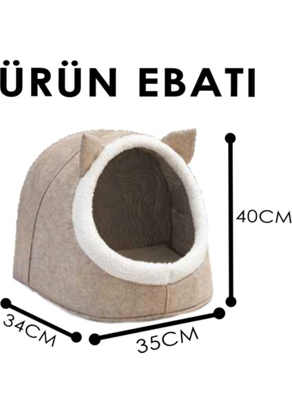 Kedi Köpek Evi Katlanabilir Kedi Evi Köpek Evi 34*40*35 Bej fiyatları