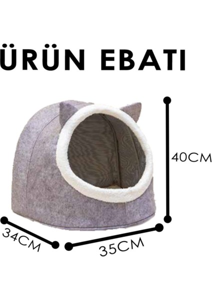Kedi Köpek Evi Katlanabilir Kedi Evi Köpek Evi 34*40*35 Gri fiyatları