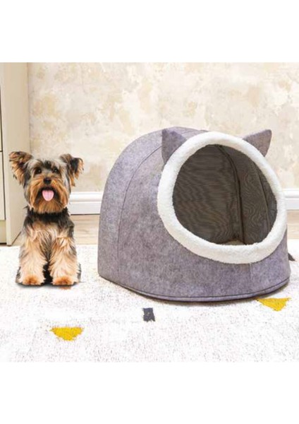 Kedi Köpek Evi Katlanabilir Kedi Evi Köpek Evi 34*40*35 Gri modelleri