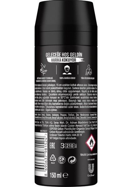 Men Deodorant Black 150 ml - 4 Adet fiyatları