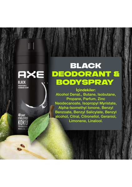 Men Deodorant Black 150 ml - 4 Adet modelleri