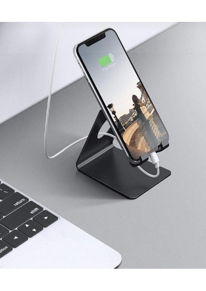 Metal Masa Üstü Telefon Tutucu Şarj Standı Şarj Standı
