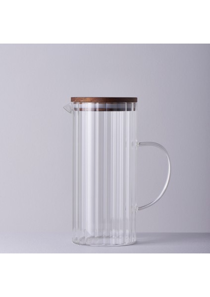Stripe Roller Cam-Akasya Kapaklı 1300 ml Sürahi