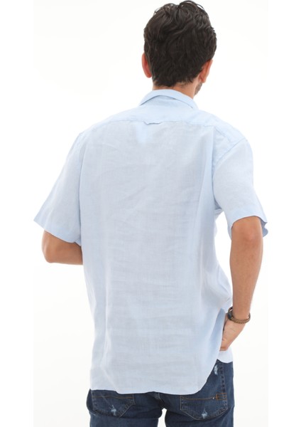TB0A2DCC9401 Timberlandss Linen Shirt Erkek Gömlek Açık Mavi
