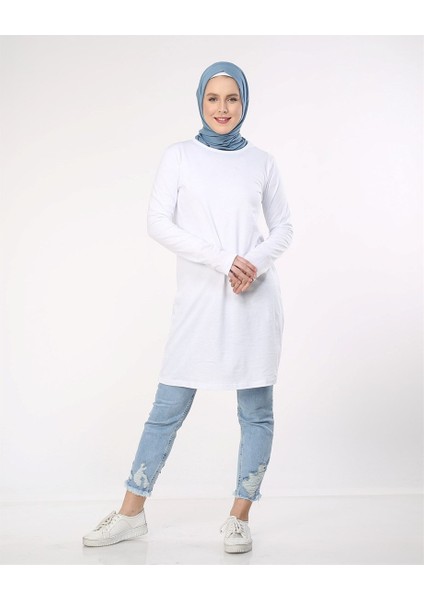 Doğa Basic Tunik - Beyaz