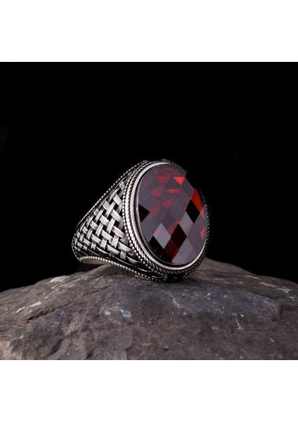 Hasır Model Zirkon Taşlı 925 Ayar Gümüş Erek Yüzük fiyatları