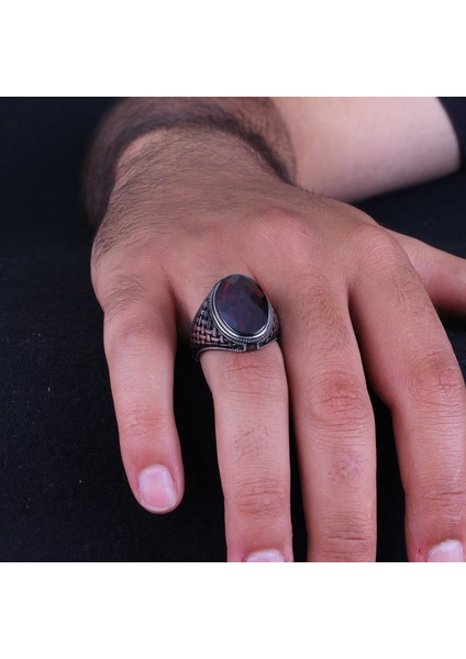 Hasır Model Zirkon Taşlı 925 Ayar Gümüş Erek Yüzük modelleri