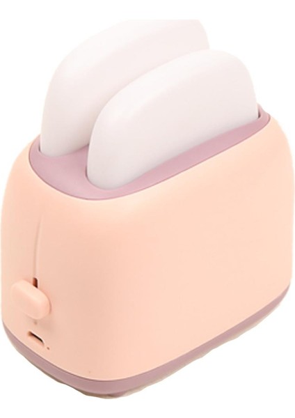 Gp-Ekmek Kızartma Makinesi Tasarım Üç Kademeli USB Şarjlı Masa Lambası TL13 Pembe