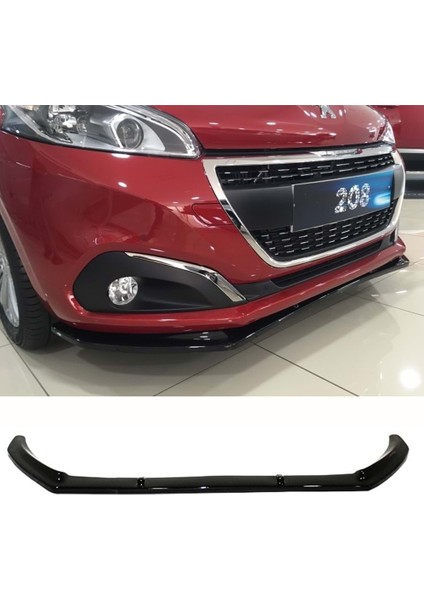 Peugeot 208 Basic Ön Tampon Lip Piona Black 2012 2013 2014 2015 2016 2017 2018 2019