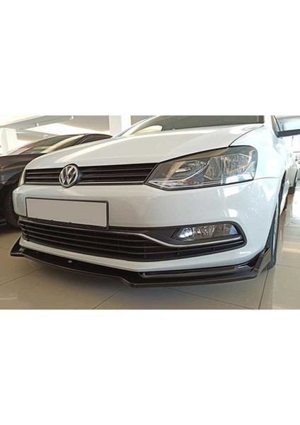 Vw Polo Mk5 Ön Tampon Lip Piona Black 3 Prç 2009 2010 2011 2012 2013 2014 2015 2016 2017