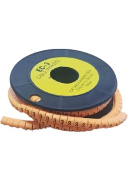 10x25 mm No:3 Kablo Etiketi