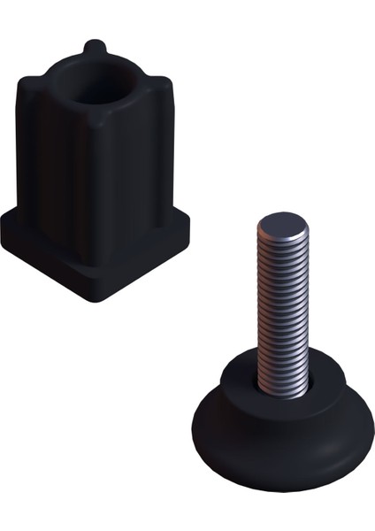 Ayarlı Vidalı Plastik Profil Rotil Ayak 20x20 mm