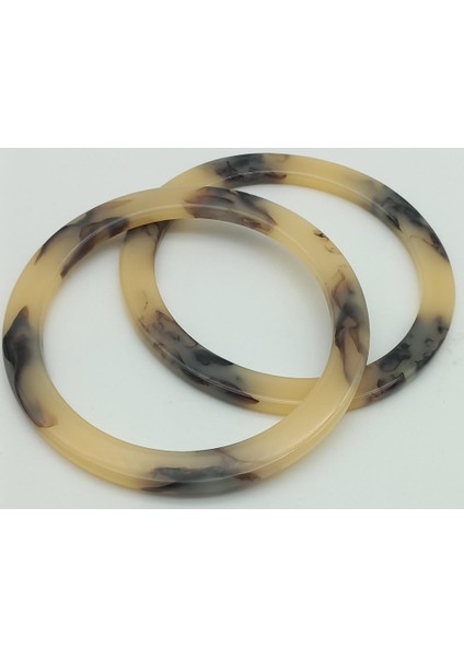 15CM Yuvarlak Akrilik Vizon- Bej Mermer Desen Çanta Sapı fiyatları