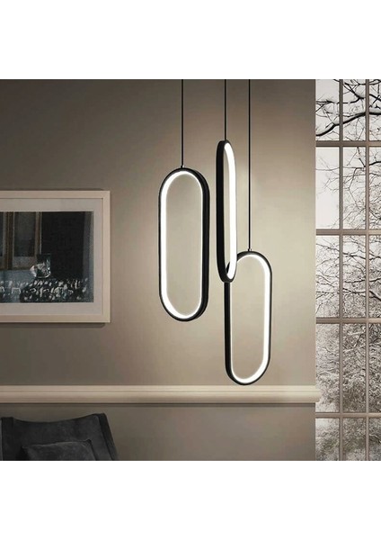 TRA30074A Eco 50*15 cm LED Avize Sarkıt Küpe1 - Işık Rengi 6500K Soğuk Beyaz fırsatları