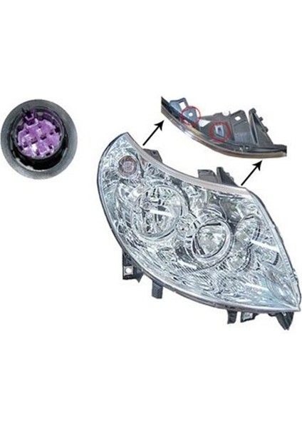 Far Sinyal Sağ Motorlu Boxer-Jumper-Ducato 06-14 H1 H7 Ayfar 505206