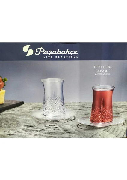 Timeless Çay Bardağı Takımı- 12 Çay Bardağı Tabağı Seti 96991