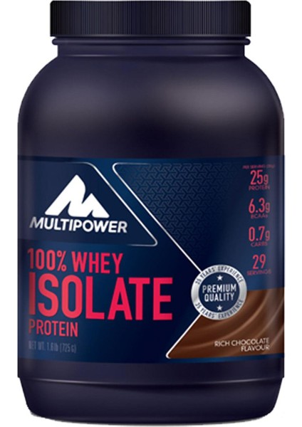 Whey Isolate Protein 725 gr 24 Servis Izole Çikolatalı