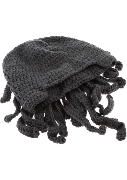 Unisex Sakal Şapka Örgü Beanie Kış Sıcak Ahtapot Şapka Rüzgar Geçirmez Komik Koyu Gri(Yurt Dışından) indirimleri