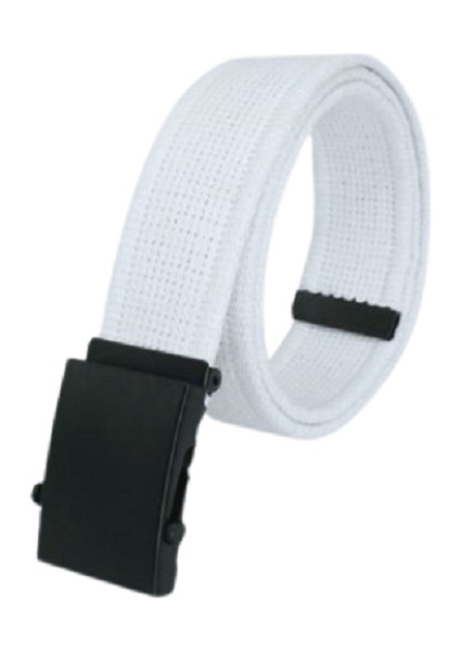Unisex Siyah Tokalı Kolon Kemeri 4cm Beyaz