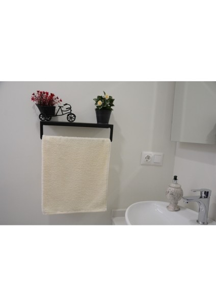 Metal Siyah Havlu Askısı ve Çok Fonksiyonlu Raf Havluluk Banyo Düzenleyici Havlu Standı